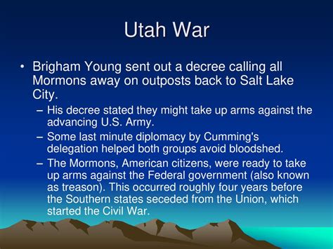  De Utah War; een conflict tussen mormonen en de Amerikaanse overheid